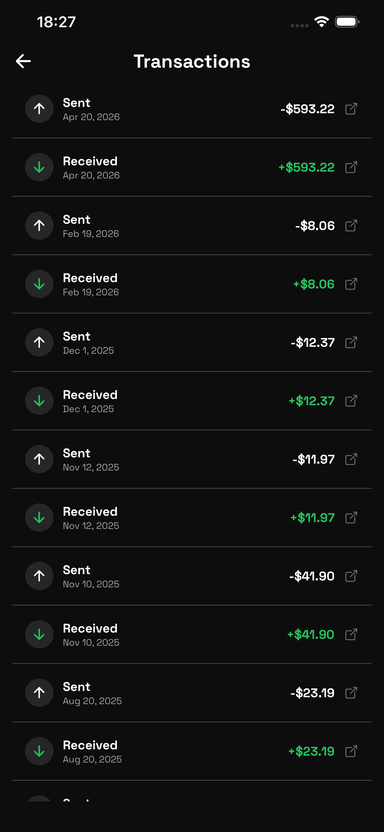 BTC Wallet Tracker — per-wallet transactions list